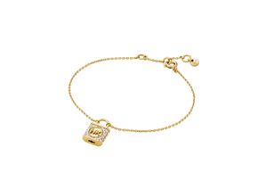 4064092204353 - Armband MICHAEL KORS PREMIUM SCHLOSS MKC1631AN Armbänder Gr Silber 925 (Sterlingsilber) goldfarben (gelbgoldfarben kristallweiß kristallweiß) Damen Trachtenmode mit Zirkonia (synth)