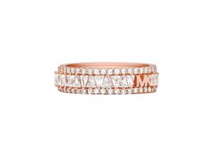 4064092204599 - Fingerring MICHAEL KORS PREMIUM BRILLANCE PRECIOUS MKC1637AN Fingerringe Gr 165 Silber 925 (Sterlingsilber) 56 mm rosegold (roségoldfarben kristallweiß kristallweiß) Damen Fingerringe mit Zirkonia (synth)