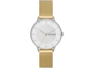 4064092211306 - Quarzuhr SKAGEN RIIS SKW3092 Armbanduhren goldfarben Damen Quarzuhren Armbanduhr Damenuhr Herrenuhr analog Edelstahlarmband