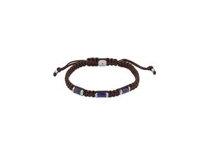 4064092211832 - Armband FOSSIL JEWELRY JF04470040 JF04471710 Armbänder Gr Edelstahl-Nylon blau (edelstahlfarben braun blau blau) mit Sodalith oder Tigerauge