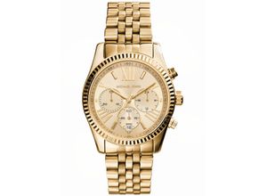 4064092213997 - Chronograph MICHAEL KORS LEXINGTON MK7378 Armbanduhren goldfarben Damen Quarzuhren Quarzuhr Armbanduhr Damenuhr Stoppfunktion 1224-Std-Anzeige