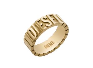 4064092215021 - Fingerring DIESEL Schmuck Edelstahl Fingerring Fingerringe Gr 21 Edelstahl 8 mm gelb (gelbgoldfarben) Damen Fingerringe