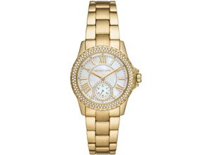 4064092215106 - Quarzuhr MICHAEL KORS EVEREST MK7363 Armbanduhren goldfarben Damen Quarzuhren Armbanduhr Damenuhr Perlmutt-Zifferblatt Edelstahlarmband