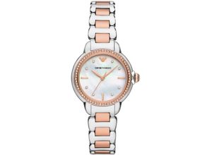 4064092225570 - Quarzuhr EMPORIO ARMANI AR11569 Armbanduhren rosegold (silberfarben roségoldfarben) Damen Quarzuhren Armbanduhr Damenuhr analog Edelstahlarmband