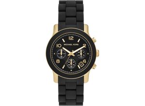 4064092227437 - Chronograph MICHAEL KORS RUNWAY MK7385 Armbanduhren schwarz Damen Quarzuhren Quarzuhr Armbanduhr Damenuhr Stoppfunktion 1224-Std-Anzeige