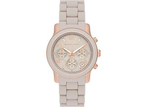 4064092227444 - Chronograph MICHAEL KORS RUNWAY MK7386 Armbanduhren rosegold (hellgrau) Damen Quarzuhren Quarzuhr Armbanduhr Damenuhr Stoppfunktion 1224-Std-Anzeige