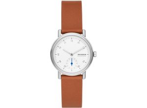 4064092231878 - Quarzuhr SKAGEN KUPPEL LILLE SKW3103 Armbanduhren braun Damen Quarzuhren Armbanduhr Damenuhr dezentrale Sekunde Lederarmband