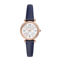 4064092233322 - Quarzuhr FOSSIL CARLIE ES5295 Armbanduhren rosegold (dunkelblau) Damen Quarzuhren