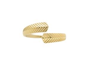 4064092234404 - Fingerring FOSSIL HARLOW LINEAR JF04536710 Fingerringe Gr 165 Edelstahl gelb (gelbgoldfarben) Damen Fingerringe