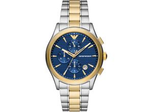 4064092235074 - Chronograph EMPORIO ARMANI AR11579 Armbanduhren silberfarben (silberfarben goldfarben) Herren Hochzeitsmode Quarzuhr Armbanduhr Herrenuhr Stoppfunktion Datum analog