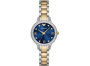 4064092235098 - Quarzuhr EMPORIO ARMANI AR11576 Armbanduhren silberfarben (silberfarben goldfarben) Damen Quarzuhren Armbanduhr Damenuhr analog Edelstahlarmband