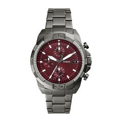 4064092235203 - Chronograph FOSSIL BRONSON FS6017 Armbanduhren grau (anthrazit) Herren Hochzeitsmode Quarzuhr Armbanduhr Herrenuhr Stoppfunktion EdelstahlarmbandDatum