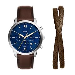 4064092235937 - Chronograph FOSSIL NEUTRA FS6018SET Armbanduhren braun Herren Hochzeitsmode Quarzuhr Armbanduhr HerrenuhrStoppfunktion Geschenkidee Datum