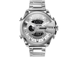 4064092239812 - Digitaluhr DIESEL MEGA CHIEF DZ4648 Armbanduhren silberfarben Herren Hochzeitsmode Quarzuhr Armbanduhr Herrenuhr