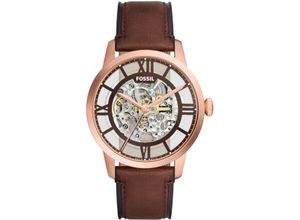 4064092240764 - Automatikuhr FOSSIL TOWNSMAN ME3259 Armbanduhren braun Herren Hochzeitsmode Armbanduhr Herrenuhr mechanische Uhr Lederarmband