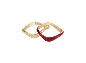 4064092241105 - Ring-Set SKAGEN KARIANA LIQUID SKJ1768710 Fingerringe Gr 17 Edelstahl 6 mm goldfarben (gelbgoldfarben rot) Damen Fingerringe mit Emaille