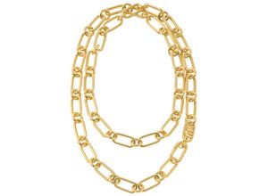 4064092243802 - Gliederkette MICHAEL KORS PREMIUM EMPIRE OVAL MKJ827200710 Halsketten Gr Messing Breite 117 mm gelb (gelbgoldfarben) Damen Gliederketten