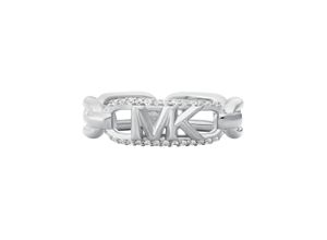 4064092246049 - Fingerring MICHAEL KORS PREMIUM EMPIRE OVAL MKC1658CZ Fingerringe Gr 165 Silber 925 (Sterlingsilber) silberfarben (silberfarben kristallweiß kristallweiß) Damen Fingerringe mit Zirkonia (synth)