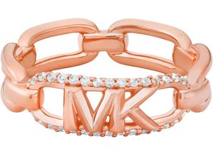 4064092246285 - Fingerring MICHAEL KORS PREMIUM EMPIRE OVAL MKC1658CZ Fingerringe Gr 19 Silber 925 (Sterlingsilber) rosegold (roségoldfarben kristallweiß kristallweiß) Damen Fingerringe