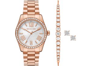 4064092246780 - Quarzuhr MICHAEL KORS LEXINGTON MK1088SET Armbanduhren goldfarben (roségoldfarben) Damen Quarzuhren Armbanduhr Damenuhr ideal auch als Geschenk Edelstahlarmband