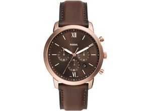 4064092252552 - Chronograph FOSSIL NEUTRA FS6026 Armbanduhren braun Herren Hochzeitsmode Quarzuhr Armbanduhr Herrenuhr Stoppfunktion Datum Lederarmband