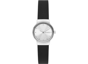 4064092255089 - Quarzuhr SKAGEN FREJA LILLE SKW3119 Armbanduhren schwarz Damen Quarzuhren Armbanduhr Damenuhr analog Lederarmband