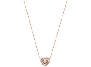 4064092256635 - Kette mit Anhänger MICHAEL KORS PREMIUM TAPERED BAGUETTE HEART MKC1689CZ791 MKC1689CZ040 Halsketten Gr Silber 925 (Sterlingsilber) rosegold (roségoldfarben weiß) Damen Ketten mit Anhänger Zirkonia (synth)