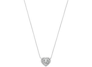 4064092256642 - Kette mit Anhänger MICHAEL KORS PREMIUM TAPERED BAGUETTE HEART MKC1689CZ791 MKC1689CZ040 Halsketten Gr Silber 925 (Sterlingsilber) bunt (silberfarben weiß) Damen Ketten mit Anhänger Zirkonia (synth)