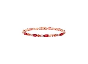 4064092256666 - Armband MICHAEL KORS PREMIUM MIXED STONE MKC1661NO791 MKC1661CZ040 Armbänder Gr Silber 925 (Sterlingsilber) rot (roségoldfarben bernsteinfarben rot rot) Damen Armbänder Silber mit Zirkonia (synth)