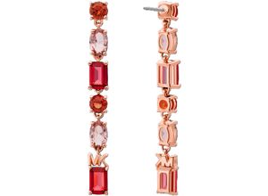 4064092256673 - Paar Ohrstecker MICHAEL KORS PREMIUM MIXED STONE MKC1662NO791 MKC1662CZ040 Ohrringe Gr Silber 925 (Sterlingsilber) rot (silberfarben roségoldfarben bernsteinfarben rot rot) Damen Ohrstecker mit Zirkonia (synth)