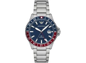 4064092263251 - Quarzuhr EMPORIO ARMANI Armbanduhren silberfarben Herren Hochzeitsmode Armbanduhr Herrenuhr Datum bis 10 bar wasserdicht Edelstahlarmband