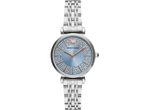 4064092263282 - Quarzuhr EMPORIO ARMANI Armbanduhren silberfarben Damen Quarzuhren Armbanduhr Damenuhr analog Edelstahlarmband