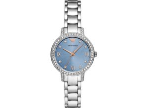 4064092263589 - Quarzuhr EMPORIO ARMANI Armbanduhren silberfarben Damen Armbanduhr Damenuhr analog Edelstahlarmband