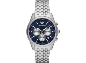 4064092264081 - Chronograph EMPORIO ARMANI Armbanduhren silberfarben Herren Hochzeitsmode Quarzuhr Armbanduhr Herrenuhr Stoppfunktion EdelstahlarmbandDatum