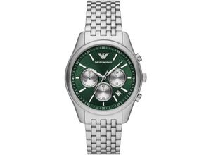 4064092264098 - Chronograph EMPORIO ARMANI Armbanduhren silberfarben Herren Hochzeitsmode Quarzuhr Armbanduhr Herrenuhr Stoppfunktion EdelstahlarmbandDatum