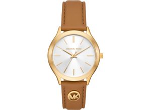 4064092265439 - Quarzuhr MICHAEL KORS SLIM RUNWAY Armbanduhren braun Damen Quarzuhren