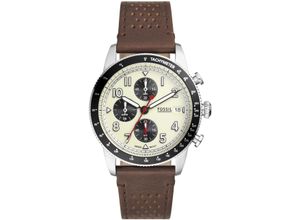 4064092267310 - Chronograph FOSSIL SPORT TOURER Armbanduhren braun (dunkelbraun) Herren Hochzeitsmode Quarzuhr Armbanduhr Herrenuhr Stoppfunktion Datum Lederarmband