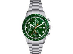 4064092267358 - Chronograph FOSSIL SPORT TOURER Armbanduhren silberfarben (silberfarben grün) Herren Hochzeitsmode Quarzuhr Armbanduhr Herrenuhr Stoppfunktion DatumEdelstahlarmband