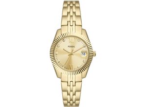 4064092268171 - Quarzuhr FOSSIL SCARLETTE MINI Armbanduhren goldfarben Damen Armbanduhr Damenuhr Edelstahlarmband analog Tag Glassteine