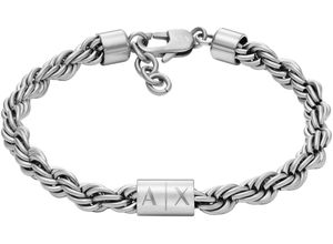 4064092269338 - Armband ARMANI EXCHANGE ICON AXG0124710 AXG0123040 Armbänder Gr Edelstahl silberfarben (edelstahlfarben) Armani Exchange