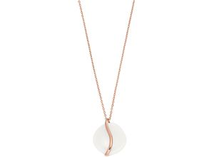 4064092269475 - Kette mit Anhänger SKAGEN SOFIE SEA GLASS SKJ1813791 Halsketten Gr Edelstahl Länge 51 cm rosegold (roségoldfarben kristallweiß) Damen Ketten mit Anhänger Glasstein