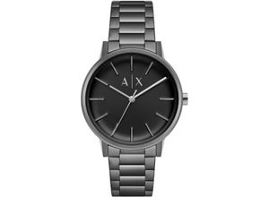 4064092270075 - Quarzuhr ARMANI EXCHANGE Armbanduhren grau (anthrazit) Herren Hochzeitsmode Armbanduhr Herrenuhr analog Edelstahlarmband