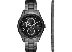 4064092270259 - Multifunktionsuhr ARMANI EXCHANGE Armbanduhren schwarz Herren Hochzeitsmode Quarzuhr Armbanduhr Herrenuhr ideal als Geschenk Edelstahlarmband