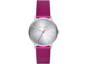 4064092271416 - Quarzuhr ARMANI EXCHANGE Armbanduhren lila (fuchsia) Damen Quarzuhren Armbanduhr Damenuhr analog Edelstahlarmband