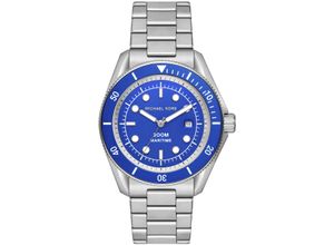 4064092271492 - Quarzuhr MICHAEL KORS MARITIME Armbanduhren silberfarben (silberfarben blau) Damen Quarzuhren Armbanduhr Herrenuhr Damenuhr Silikonarmband bis 20bar wasserdicht