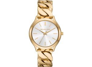 4064092271881 - Quarzuhr MICHAEL KORS SLIM RUNWAY Armbanduhren goldfarben Damen Quarzuhren Armbanduhr Damenuhr Edelstahlarmband