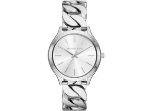 4064092271904 - Quarzuhr MICHAEL KORS SLIM RUNWAY Armbanduhren silberfarben Damen Quarzuhren Armbanduhr Damenuhr analog