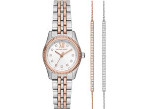 4064092272031 - Quarzuhr MICHAEL KORS PETITE LEXINGTON Armbanduhren silberfarben (silberfarben roségoldfarben) Damen Armbanduhr Damenuhr ideal auch als Geschenk Edelstahlarmband