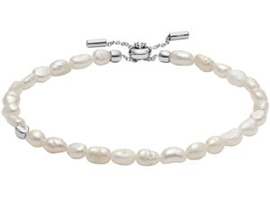 4064092276725 - Armband SKAGEN Schmuck Geschenk Edelstahl Armkette AGNETHE PEARL SKJ1833040 Armbänder Gr Edelstahl-Perlen silberfarben (edelstahlfarben weiß) Damen mit Süßwasserzuchtperle