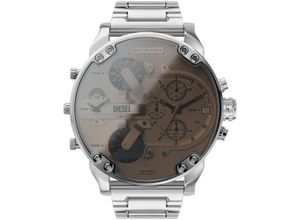 4064092279535 - Chronograph DIESEL MR DADDY 20 Armbanduhren silberfarben Herren Hochzeitsmode Quarzuhr Armbanduhr Herrenuhr Stoppfunktion Edelstahlarmband